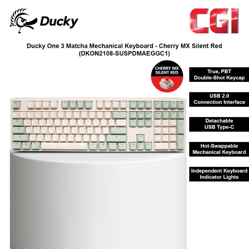 Ducky One 3 Matcha Mechanical - Cherry MX Silent Red (DKON2108-SUSPDMAEGGC1)